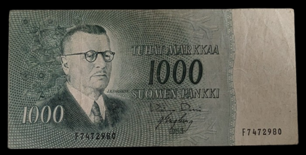 Finland 1955 1000 Markkaa F7472980 Rossi - Engberg