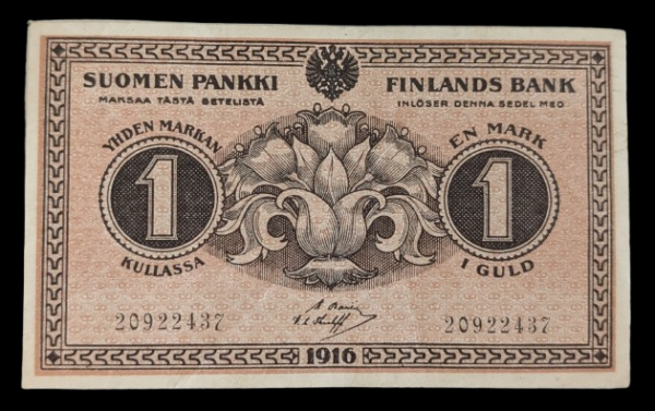 Finland 1916 1 Markka 20922437 Basilier – Thesleff