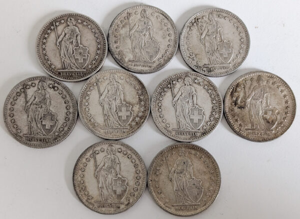 Switzerland 1921-1953 2 Francs 9kpl - Image 2