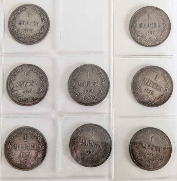Finland 1865-1915 1 Markka 17pcs - Image 3