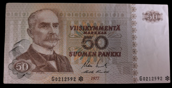 50 Markkaa 1977 Tähti G0212592 Koivisto - Puntila