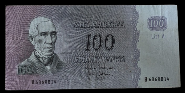Finland 1963 100 Markkaa Litt. A C6646350 Hetemäki – Törnroth