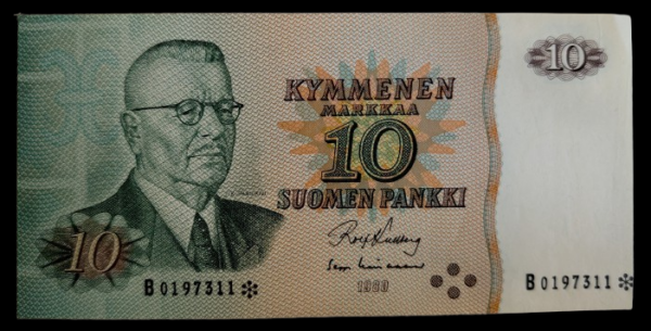 10 Markkaa 1980 Tähti B0197311 Kullberg – Lindblom