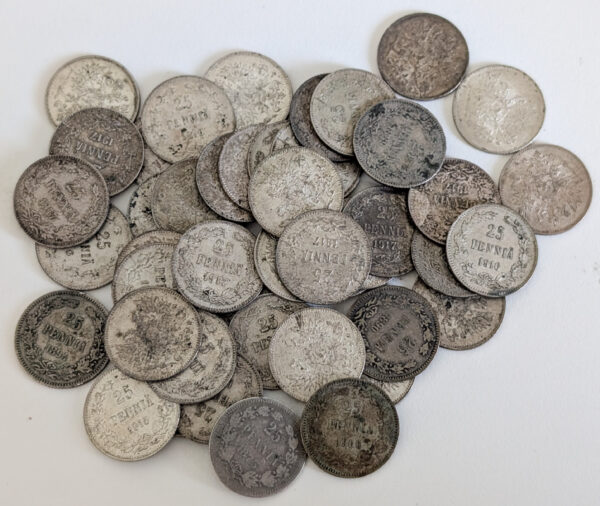 Finland 1873-1917 25 Pennia 46pcs