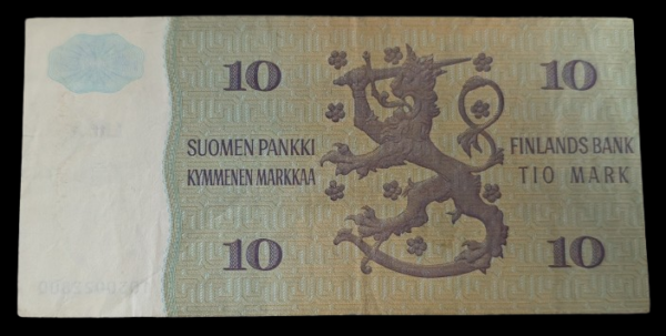 Finland 1980 10 Markkaa Litt. A, Misalignment Error - Image 3