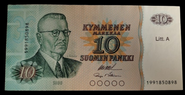 Finland 1980 10 Markkaa Litt A 1991850898,  Replacement Series 199