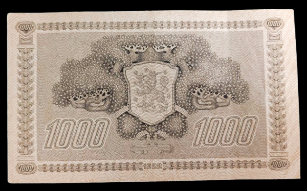 Finland 1922 1000 Markkaa Litt. C F000143 Rangell – Carpelan - Image 2
