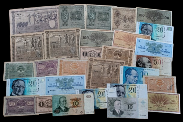 Suomi, erä seteleitä 1918-1993 100kpl