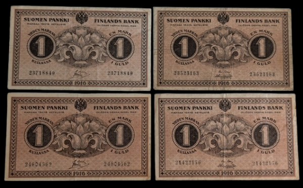 1 Markka 1916 4kpl