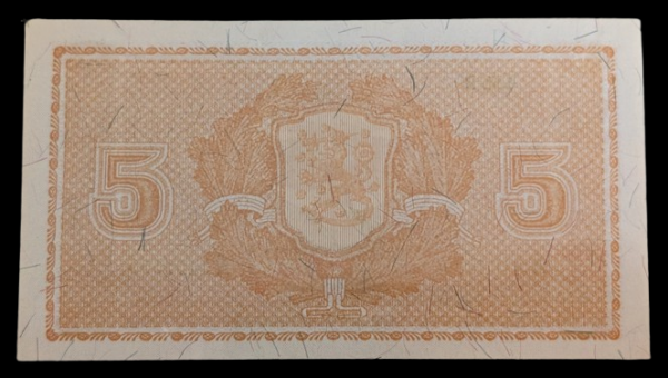 Finland 1945 5 Markkaa Litt. B A4102539 Kekkonen – Wahlman - Image 2