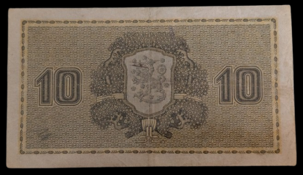 Finland 1922 10 Markkaa Litt. C B0268420 Burgman – Wahlman - Image 2