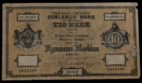 Finland 1882 10 Markkaa 1644489
