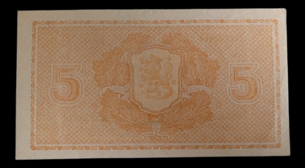 Finland 1945 5 Markkaa Litt. A E1653816 Kekkonen – Wahlman - Image 2