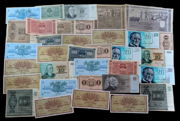 Suomi, erä seteleitä 1918-1993 100kpl - Image 3