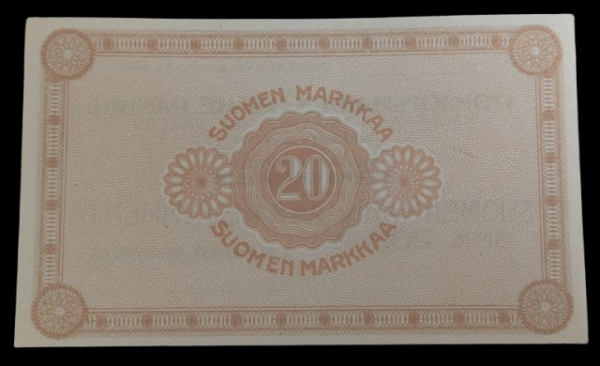 Finland 1918 20 Markkaa, Nordic Joint Stock Bank, Tampere Branch, CH Wallinille - J.W Enqvist Aktiebolag - Image 2