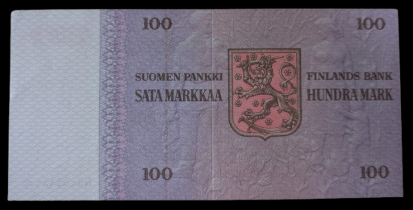 100 Markkaa 1976 Tähti N0400424 Alenius – Hämäläinen - Image 2