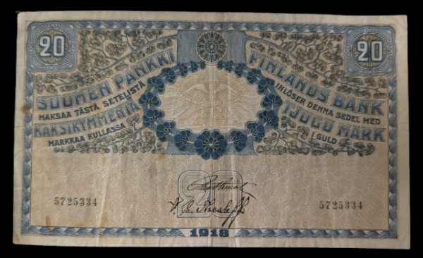 20 Markkaa 1918 5725334 Stenroth – Thesleff
