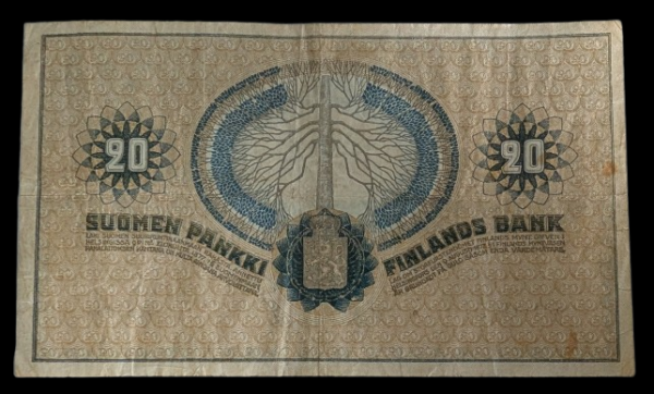 20 Markkaa 1918 5725334 Stenroth – Thesleff - Image 2
