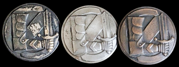 Finland Civil Guard Proficiency 1st, 2nd, 3rd Class Badges
