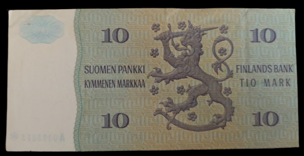 Finland 1980 10 Markkaa Star(replacement) A0003873 Holkeri – Koivikko - Image 2