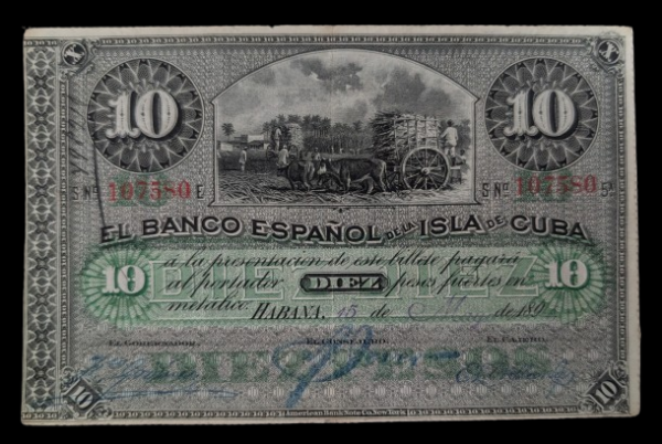 Kuuba 10 Pesos 1896 No. 107580