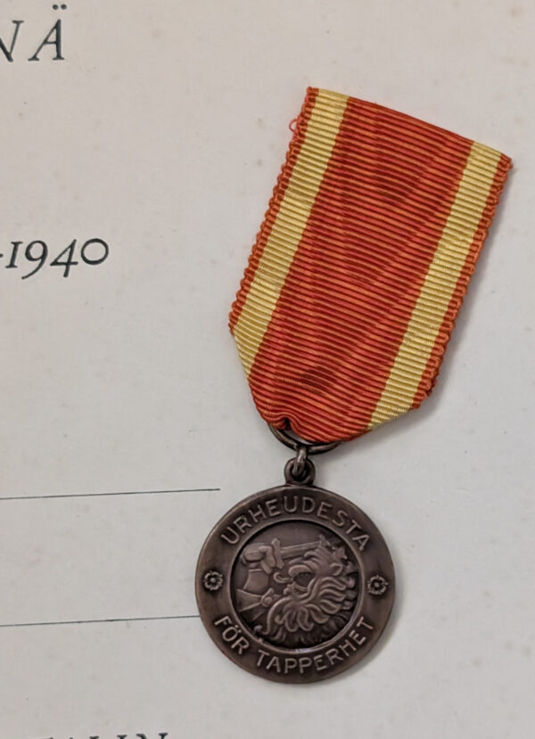 Finland 1939 Medal of Liberty 2nd Class with Document