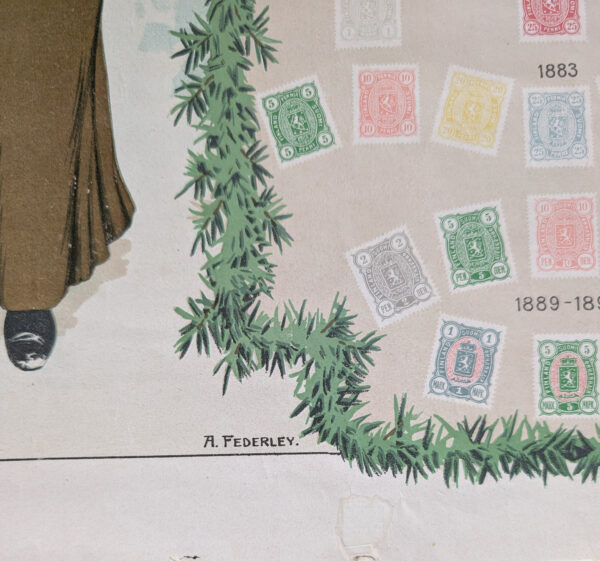 Alex Federley (1864-1932) Finnish Stamps 1856-1901 Poster - Image 4