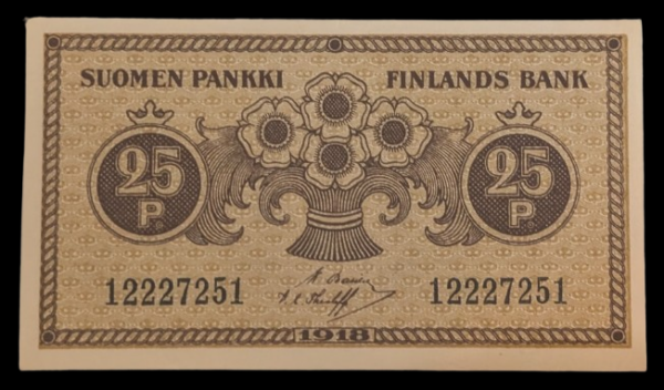 Finland 1918 25 Pennia 12227251 Basilier – Thesleff