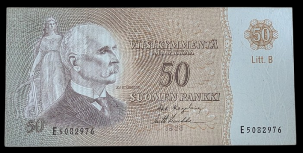 Finland 1963 50 Markkaa Liit. B E5082976 Karjalainen – Luukka