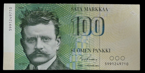 100 Markkaa 1986 Korvaava 5991249710 Kullberg – Hämäläinen