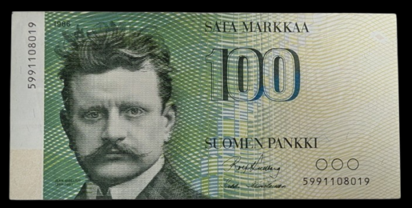 Finland 1986 100 Markkaa Replacement 5991108019 Kullberg – Hämäläinen