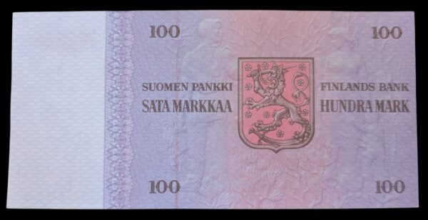 100 Markkaa 1976 Tähti J0282140 Alenius – Lindblom - Image 2