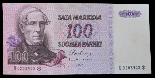 100 Markkaa 1976 Tähti D0203528 Kullberg – Lindblom