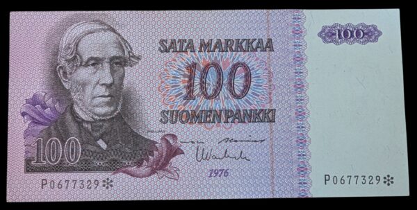 100 Markkaa 1976 Tähti P0677329 Alenius – Vanhala