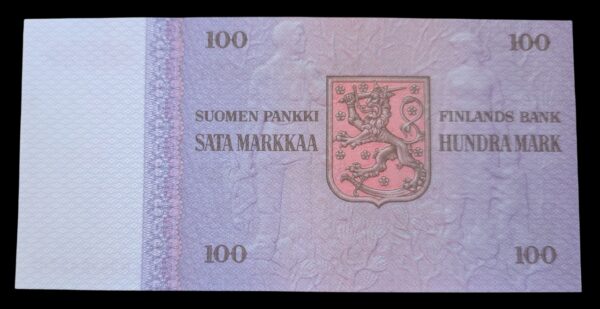 100 Markkaa 1976 Tähti N0474427 Holkeri – Vanhala - Image 2