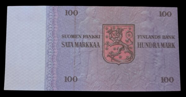 100 Markkaa 1976 Tähti N0440745 Holkeri – Mäkinen - Image 2