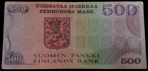 500 Markkaa 1975 B3826268 Holkeri – Helenius - Image 2
