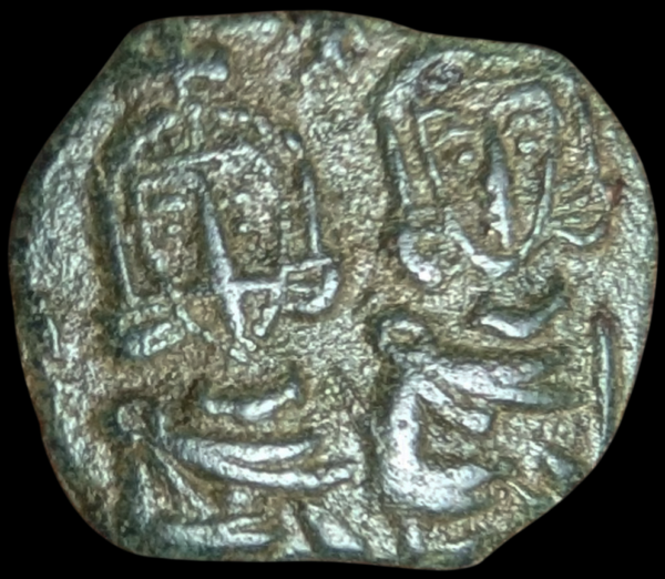 Constantine V with Leo IV 741-775 AD, Æ Follis, Syracuse