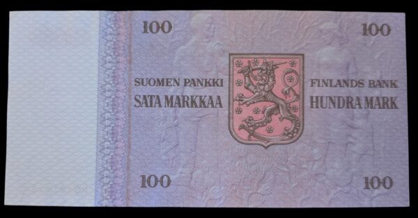 100 Markkaa 1976 Tähti N0397943 Alenius – Hämäläinen - Image 2