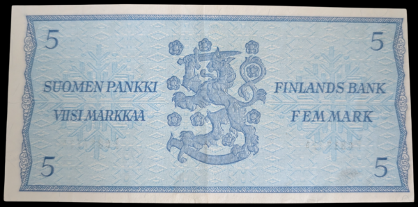 5 Markkaa 1963 Litt. B I-Sarja korvaava I0817774 - Image 2