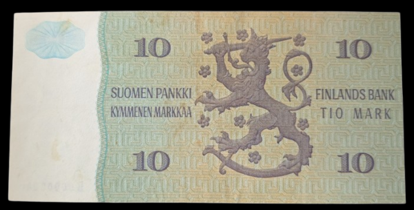 Finland 1980 10 Markkaa B0000204, Low Serial Number! - Image 2