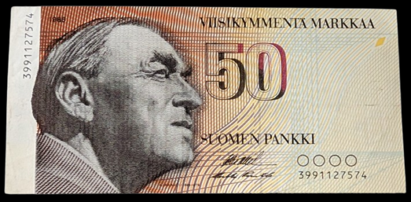 Finland 1986 50 Markkaa, 399-series (replacement) 3991127574 Ollila – Puntila