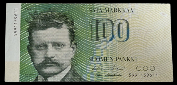 Finland 1986 100 Markkaa Replacement 5991159611 Holkeri – Hämäläinen