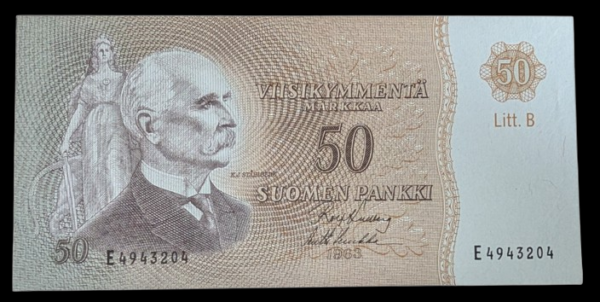 Finland 1963 50 Markkaa Liit. B E4943204 Kullberg – Luukka