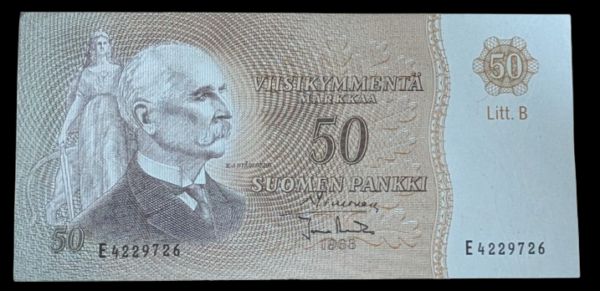 Finland 1963 50 Markkaa Liit. B E4229726 Simonen – Aranko