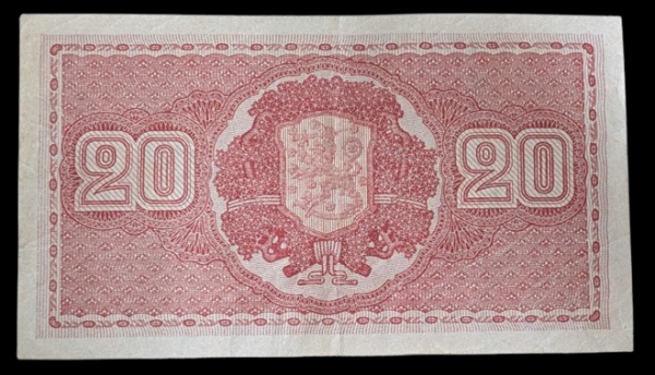 20 Markkaa 1922 Litt. C H0656313 Ryti – Aspelund - Image 2