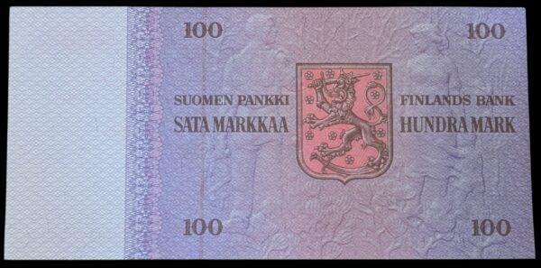 100 Markkaa 1976 Tähti N0390453 Ollila – Koivikko - Image 2
