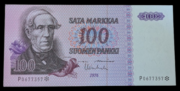 100 Markkaa 1976 Tähti P0677357 Alenius – Vanhala