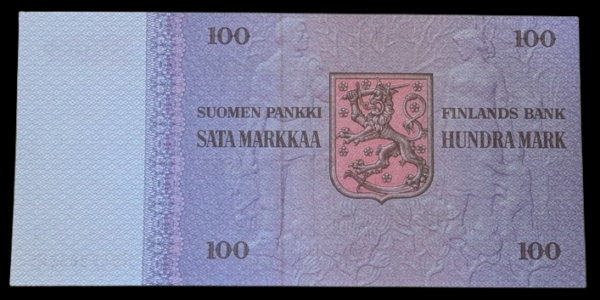 100 Markkaa 1976 Tähti N0472035 Holkeri – Vanhala - Image 2