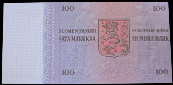 100 Markkaa 1976 Tähti J0263828 Ollila – Koivikko - Image 2